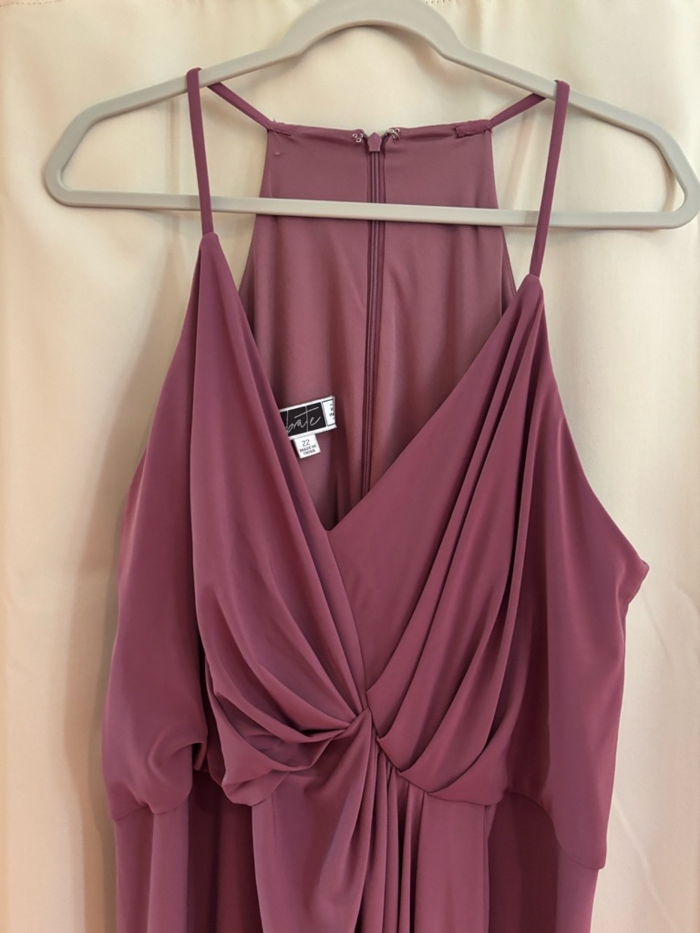 Women’s Mauve Twist-Front Formal Maxi Dress - Picture 4 of 10
